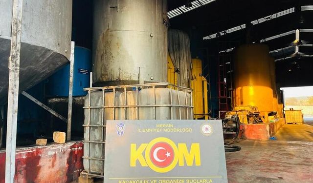 Mersin'de  30 Bin Litre Kaçak Akaryakıt Ele Geçirildi