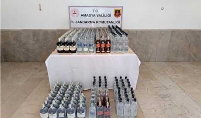 Amasya’da Kaçak İçki Operasyonu