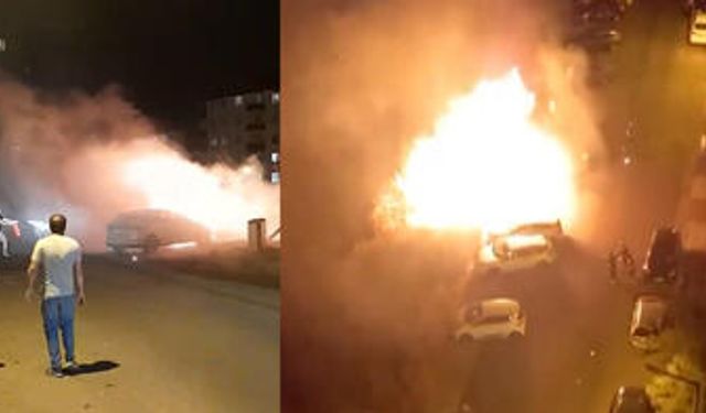 Maltepe’de Boş Arazide Yangın Çıktı, Etraftaki Otomobillere Sıçradı