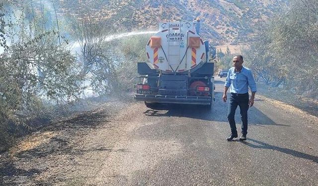 Siirt’te Tarım Arazisinde Başlayan Yangın Ormana Sıçramadan Söndürüldü
