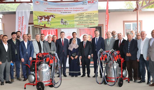 Tokat’ta 330 Süt Sağma Makinası Dağıtım Töreni