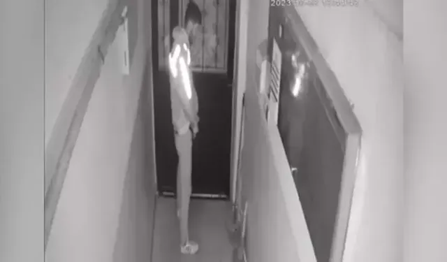 Sipariş Getirdiği Apartmana İdrarını Yapan Kurye Kamerada