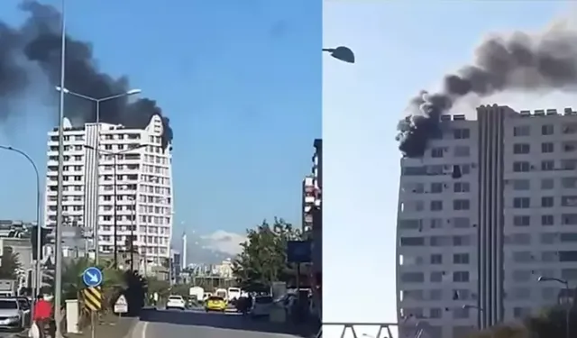 Adana'da, 14 Katlı Apartmanda Yangın