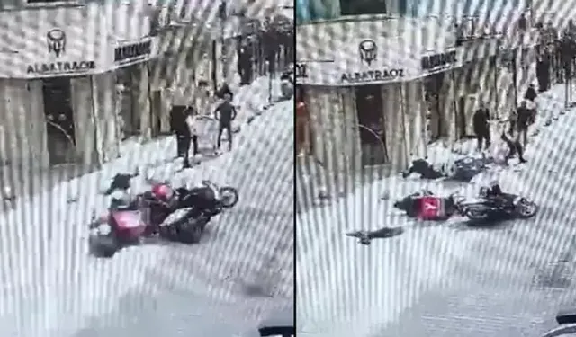İki Motosikletin Çarpıştığı Kaza An ve An Kamerada