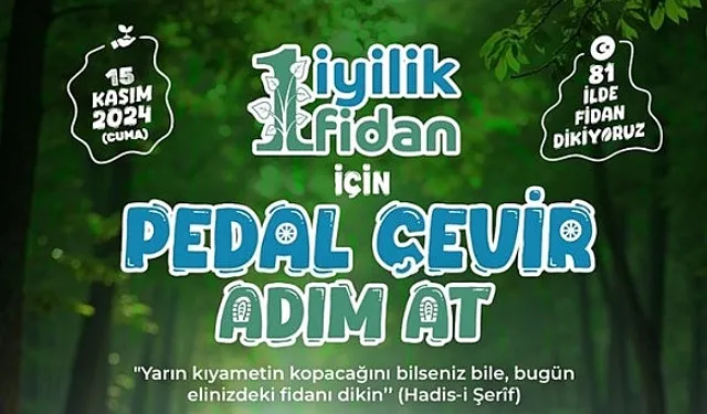 Tokat'ta "Bir İyilik Fidanı İçin Pedal Çevir, Adım At" Etkinliği