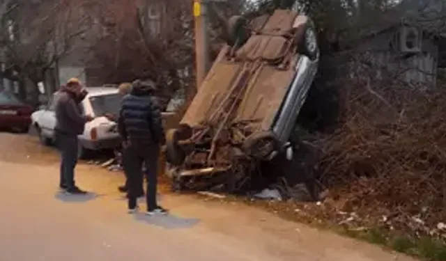 Otomobil Takla Attı, Sürücü Yaralandı