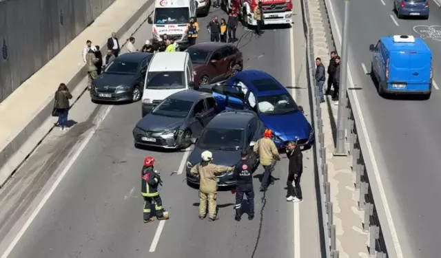 Zincirleme Kaza: 6 Araç Karıştı, 1 Yaralı!