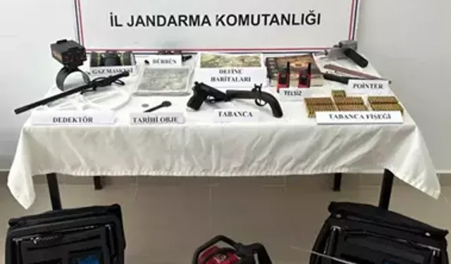 Tarihi Alanda Kaçak Kazı: Patlayıcı ve Dedektörlerle Yakalandılar