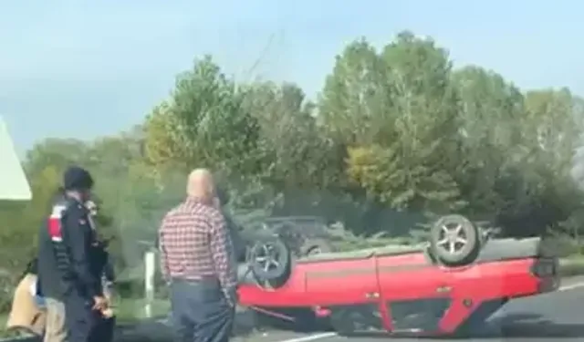 Takla Atan Otomobilin Sürücüsü Hafif Yaralandı