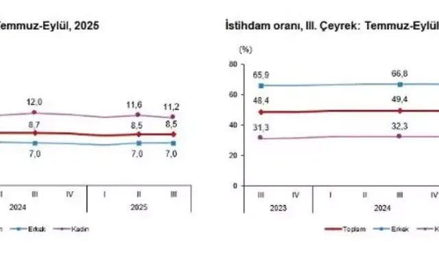 İşsizlik 3. Çeyrekte Yüzde 8,5’te Sabit Kaldı