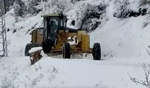 Kar Yağışı 12 Köy Yolunu Ulaşıma Kapattı