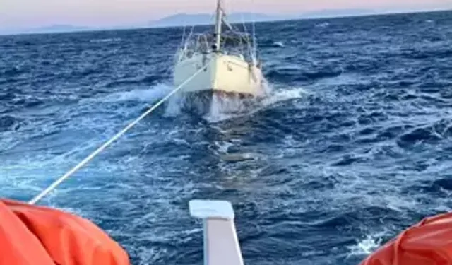 Makine Arızası Yapan Tekne Bodrum’a Yedeklendi