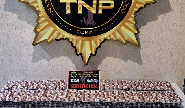 Tokat’ta 4 Bin 382 Sentetik Hap Ele Geçirildi