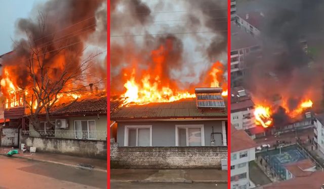 Erbaa’da Yangın: Müstakil Evden Yandaki Eve Sıçradı: Kediler Kurtarıldı!