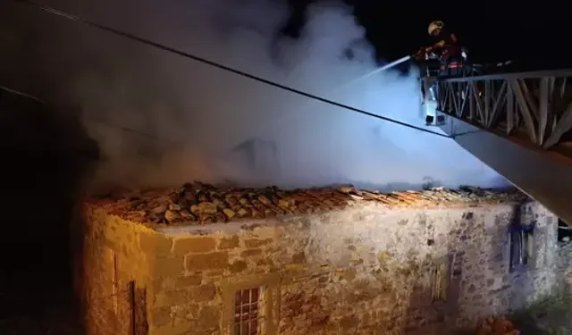 Keşan’da Tek Katlı Evde Yangın Meydana Geldi