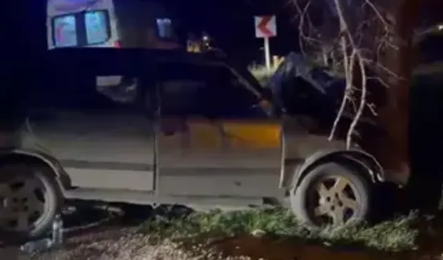 Virajda Kontrolden Çıkan Otomobil Ağaca Çarptı: 4 Yaralı