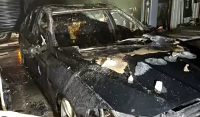 Oto Tamirhanesinde Yangın: Bir Araç Hasar Gördü