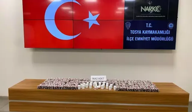 Tosya’da 9 Bin 642 Sentetik Hap Ele Geçirildi