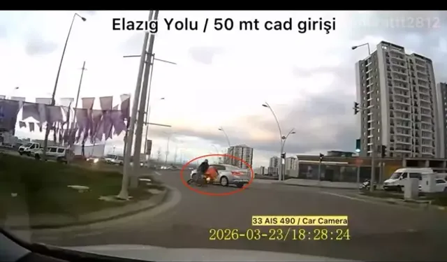 Motosiklet Sola Dönüşten Kaçarken Devrildi