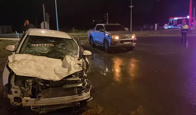 İpsala’da Zincirleme Kaza: 1 Yaralı