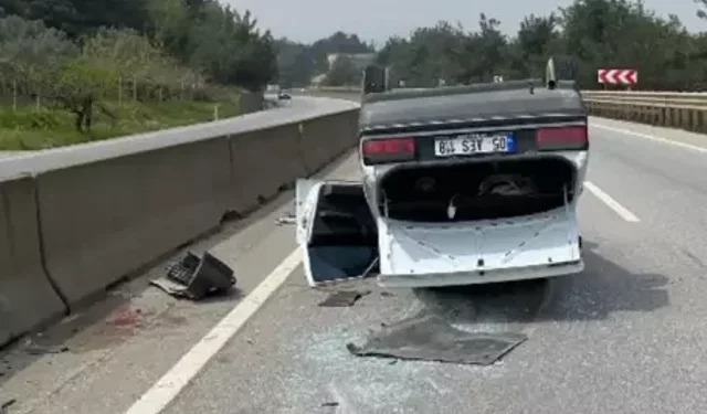 Kestel’de Bariyerlere Çarpan Otomobil Takla Attı: 2 Yaralı