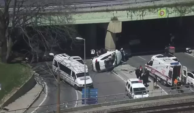 Bakırköy’de Otomobil Takla Attı: 1 Yaralı