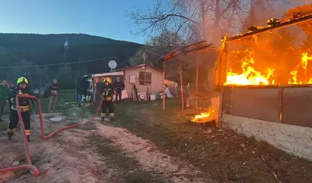 Bolu’da Barakada Yangın: Yapı Kullanılamaz Hale Geldi
