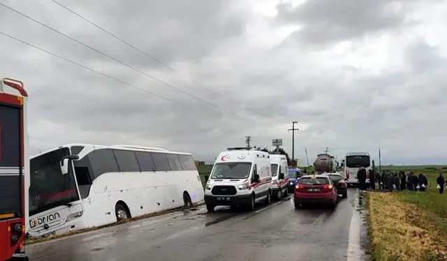 İşçileri Taşıyan Otobüs Su Kanalına Girdi: 1 Yaralı