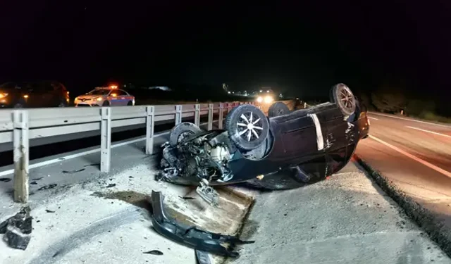 Tekirdağ’da Takla Atan Otomobilin Sürücüsü Yaralandı