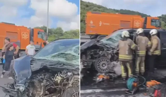 İstanbul Havalimanı Yolunda Kaza: Yol Bakım Aracına Çarpan Minibüste 6 Kişi Yaralandı