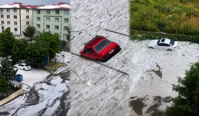 Ankara'da Dolu Ve Sağanak Hayatı Olumsuz Etkiledi