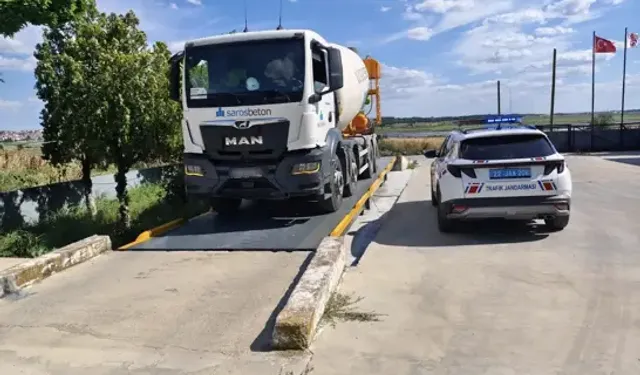 Uzunköprü’de Tonaj Denetimi: Fazla Yük Taşıyan Kamyona 60 Bin Lira Ceza
