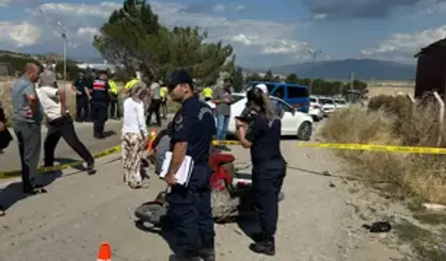 Otomobil İle Çarpışan Motosikletin Sürücüsü Öldü