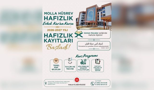 Tokat’ta Geleceğin Hafızaları Yetişiyor: İbn-İ Kemal Kız Kur’an Kursunda Kayıtlar Başladı!