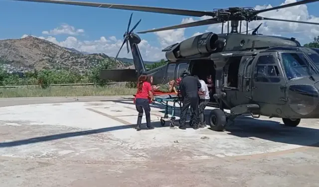 Engerek Yılanının Isırdığı Kişi Helikopterle Hastaneye Kaldırıldı