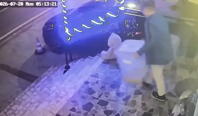 Dükkân Önünde Mama Kutusu Hırsızlığı Kamerada