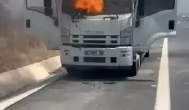 Kamyonette Çıkan Yangın Otluk Alana Sıçradı