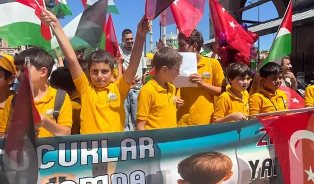 Edirne’de Çocuklardan ‘Gazze’ye Destek’ Açıklaması