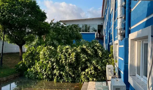 Erbaa'daki Şiddetli Yağış Ve Fırtına Efor Çay Erbaaspor Tesislerinde Hasar Oluştu!
