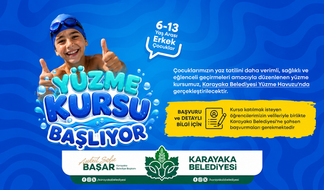 Karayaka Belediyesi’nden Çocuklara Yaz Müjdesi: Yüzme Kursu Kayıtları Başladı!