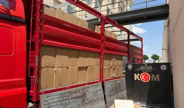 Niğde’de 7,5 Milyon Kaçak Makaron Ele Geçirildi