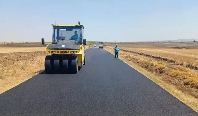 Edirne'de 10 Köyü Birbirine Bağlayan Yol Asfaltlandı