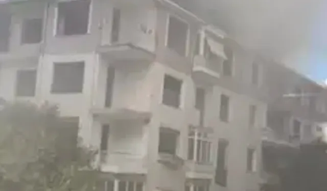 Kentsel Dönüşüm İçin Boşaltılan Binanın Çatısında Çıkan Yangın Söndürüldü