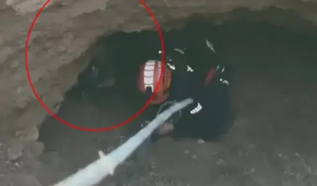 Obrukta Mahsur Kalan Keçiyi AFAD Ekipleri Kurtardı