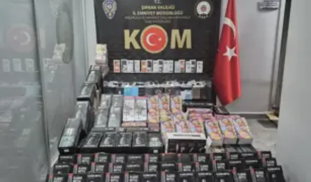 Şırnak’ta 8,5 Milyon TL Değerinde Kaçak Malzeme Ele Geçirildi