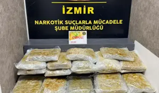 İzmir'de 29 Kilo 800 Gram Skunk Ele Geçirildi