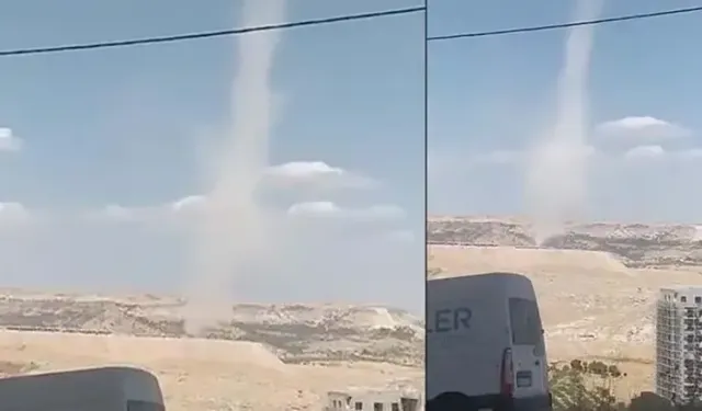 Mardin’de Arazide Oluşan Hortum Kamerada