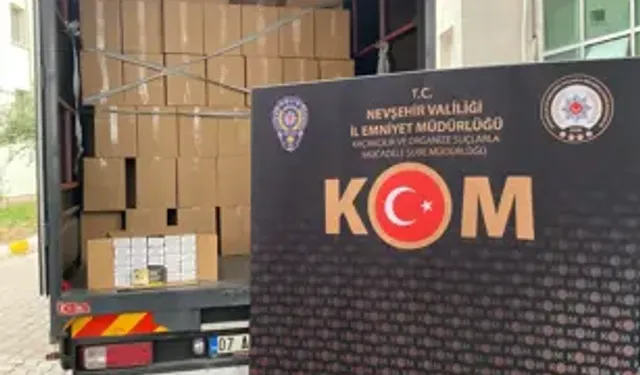 Nevşehir'de 4 Milyon 290 Bin Makaron Ele Geçirildi