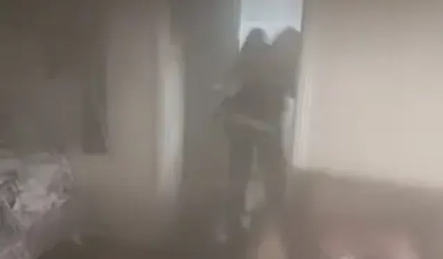 Mardin’de Binada Çıkan Yangında Mahsur Kalan 2 Kişi Kurtarıldı