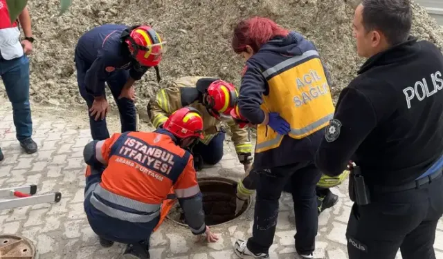 Avcılar’da Rögara Düşen Kadını İtfaiye Kurtardı